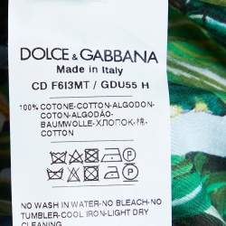 Pre Owned Dolce & Gabbana Green Jungle Print Cotton Mini Dress S