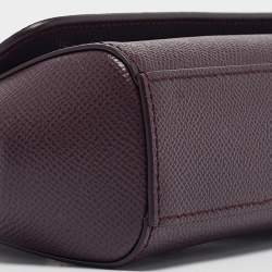 مملوكة مسبقًا Dolce & Gabbana Burgundy Leather Small Miss Sicily Top Handle Bag