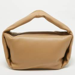 Pre Owned Dolce & Gabbana Beige Leather Shoulder Bag