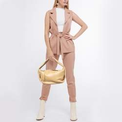 Pre Owned Dolce & Gabbana Beige Leather Shoulder Bag