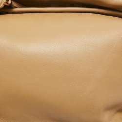 Pre Owned Dolce & Gabbana Beige Leather Shoulder Bag