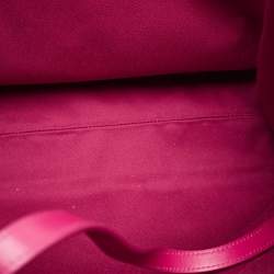 Pre Owned Dolce & Gabbana Fuchsia Majolica Print Canvas Large Shopper Tote