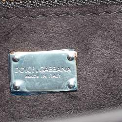 Pre Owned Dolce & Gabbana Black Leather DG Logo Crossbody Bag