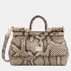 Dolce & Gabbana White Animalier Print Handbag