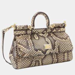 Dolce & Gabbana White Animalier Print Handbag