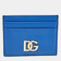 Dolce & Gabbana Blue Leather Card Case