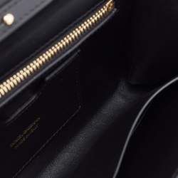 Pre Owned Dolce & Gabbana Black Leather DG Millennials Crossbody Bag