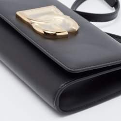 Pre Owned Dolce & Gabbana Black Leather DG Millennials Crossbody Bag