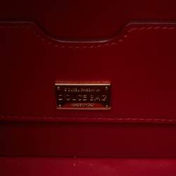 Dolce & Gabbana Gold Acrylic and Leather Baroque Dolce Box Top Handle Bag