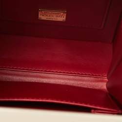 Dolce & Gabbana Gold Acrylic and Leather Baroque Dolce Box Top Handle Bag