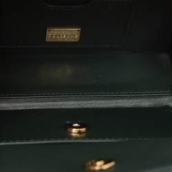 Dolce & Gabbana Gold/Green Acrylic and Leather Orologio Barocco Dolce Box Bag