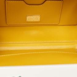 Dolce & Gabbana Yellow/Brown Acrylic and Python Trim Sunflower Dolce Box Bag