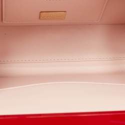Pre Owned Dolce & Gabbana Red/Gold Acrylic and Patent Leather Dessert Embellished Dolce Box Bag