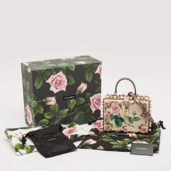 Pre Owned Dolce & Gabbana Pink Acrylic and Snakeskin Embellished Mother of Pearl Dolce Box Bag