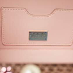 Pre Owned Dolce & Gabbana Pink Acrylic and Snakeskin Embellished Mother of Pearl Dolce Box Bag