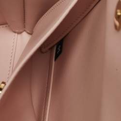 Dolce & Gabbana Pink/Gold Roses Baroque Acrylic Dolce Box Top Handle Bag