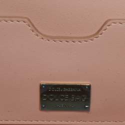 Dolce & Gabbana Pink/Gold Roses Baroque Acrylic Dolce Box Top Handle Bag
