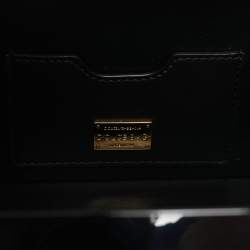 Dolce & Gabbana Black Rose and Cherub Painted Wood Dolce Box Top Handle Bag