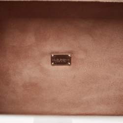 Dolce & Gabbana White/Red Acrylic and Leather Della Sicilia Dolce Box Top Handle Bag