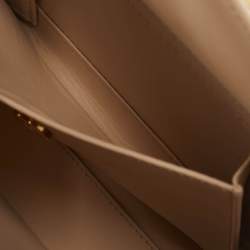 Dolce & Gabbana Gold/Beige Wood and Velvet Mirror Box Regine Top Handle Bag