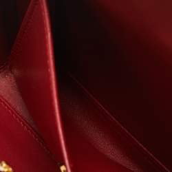 Dolce & Gabbana Gold/Red Rose Painted Wood Dolce Box Top Handle Bag