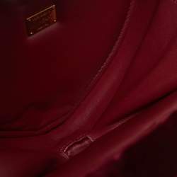 Dolce & Gabbana Burgundy Velvet & Snakeskin Crystal My Heart Box Top Handle Bag