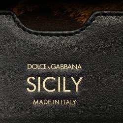 Pre Owned Dolce & Gabbana Black Quilted Leather Medium Miss Sicily Top Handle Bag