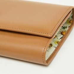 Dolce & Gabbana Beige Leather Flap Continental Wallet