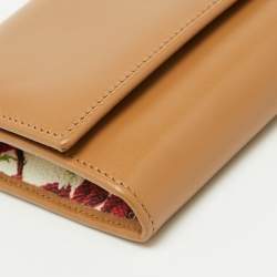 Dolce & Gabbana Beige Leather Flap Continental Wallet