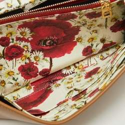 Dolce & Gabbana Beige Leather Flap Continental Wallet