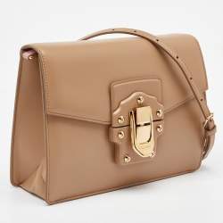 Dolce & Gabbana Beige Leather Lucia Shoulder Bag