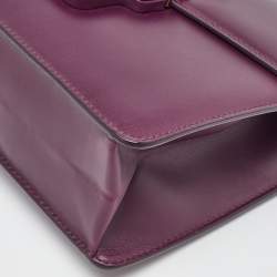 Dolce & Gabbana Burgundy Leather Lucia Shoulder Bag