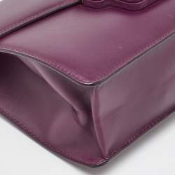 Dolce & Gabbana Burgundy Leather Lucia Shoulder Bag