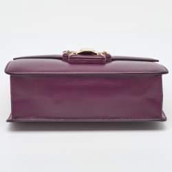 Dolce & Gabbana Burgundy Leather Lucia Shoulder Bag
