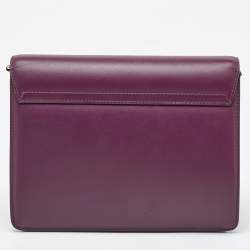 Dolce & Gabbana Burgundy Leather Lucia Shoulder Bag