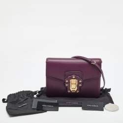 Dolce & Gabbana Burgundy Leather Lucia Shoulder Bag