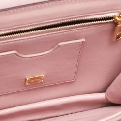 Dolce & Gabbana Burgundy Leather Lucia Shoulder Bag