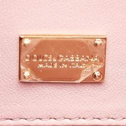 Dolce & Gabbana Burgundy Leather Lucia Shoulder Bag