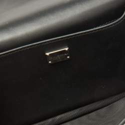 Dolce & Gabbana Black Leather Crystal Embellished Flap Crossbody Bag