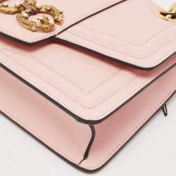 مملوكة مسبقًا Dolce & Gabbana Light Pink Leather DG Amore Shoulder Bag