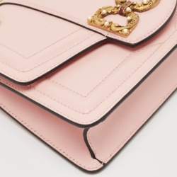 مملوكة مسبقًا Dolce & Gabbana Light Pink Leather DG Amore Shoulder Bag