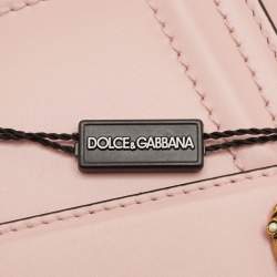 مملوكة مسبقًا Dolce & Gabbana Light Pink Leather DG Amore Shoulder Bag