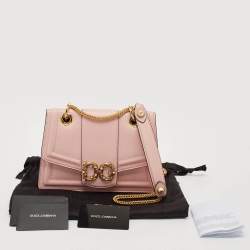 مملوكة مسبقًا Dolce & Gabbana Light Pink Leather DG Amore Shoulder Bag