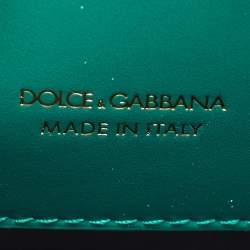 Dolce & Gabbana Green Leather Small Amore Crossbody Bag