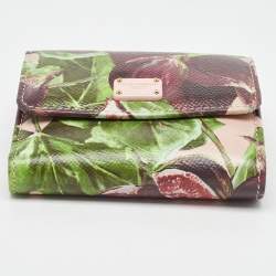 Pre Owned Dolce & Gabbana Multicolor Printed Leather French Wallet