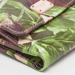 Pre Owned Dolce & Gabbana Multicolor Printed Leather French Wallet
