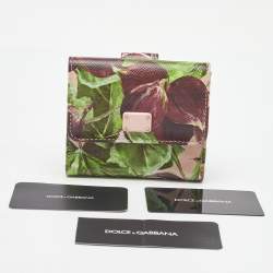 Pre Owned Dolce & Gabbana Multicolor Printed Leather French Wallet