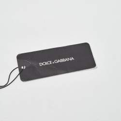 Pre Owned Dolce & Gabbana Black Lace and Satin Flap Crossbody Bag
