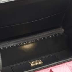 Pre Owned Dolce & Gabbana Black/Fuchsia Leather Studded & Crystal Embellished Dolce Box Top Handle Bag