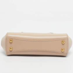 Pre Owned Dolce & Gabbana Beige Leather Mini Marlene Tote